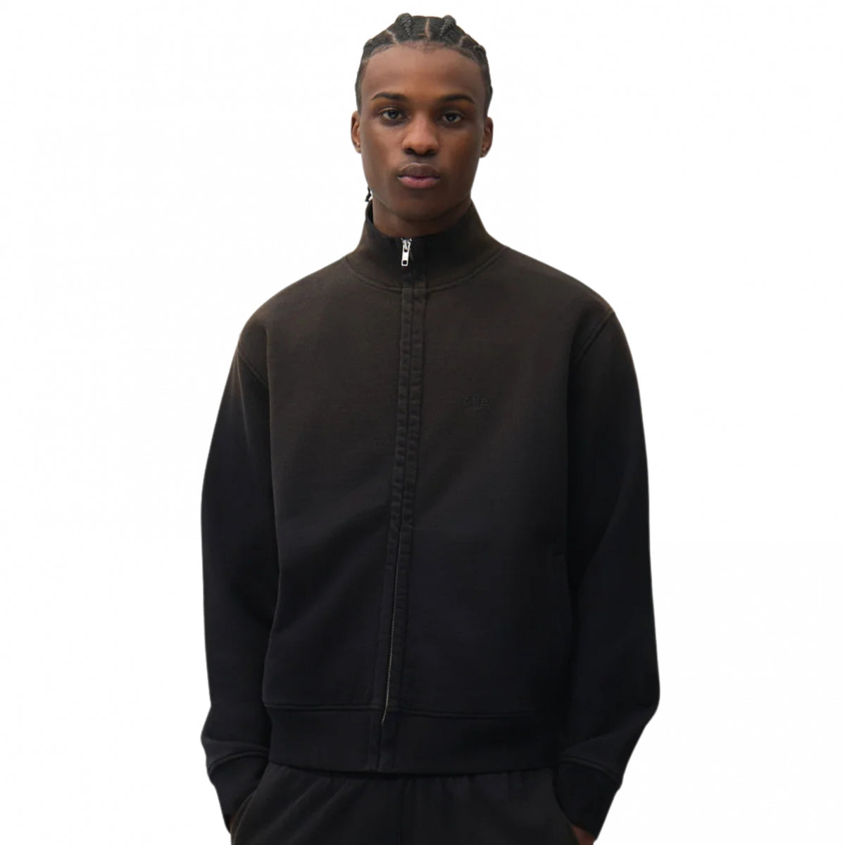 Felpa Arte Sunfade Uniform Zip Sweatshirt NERO