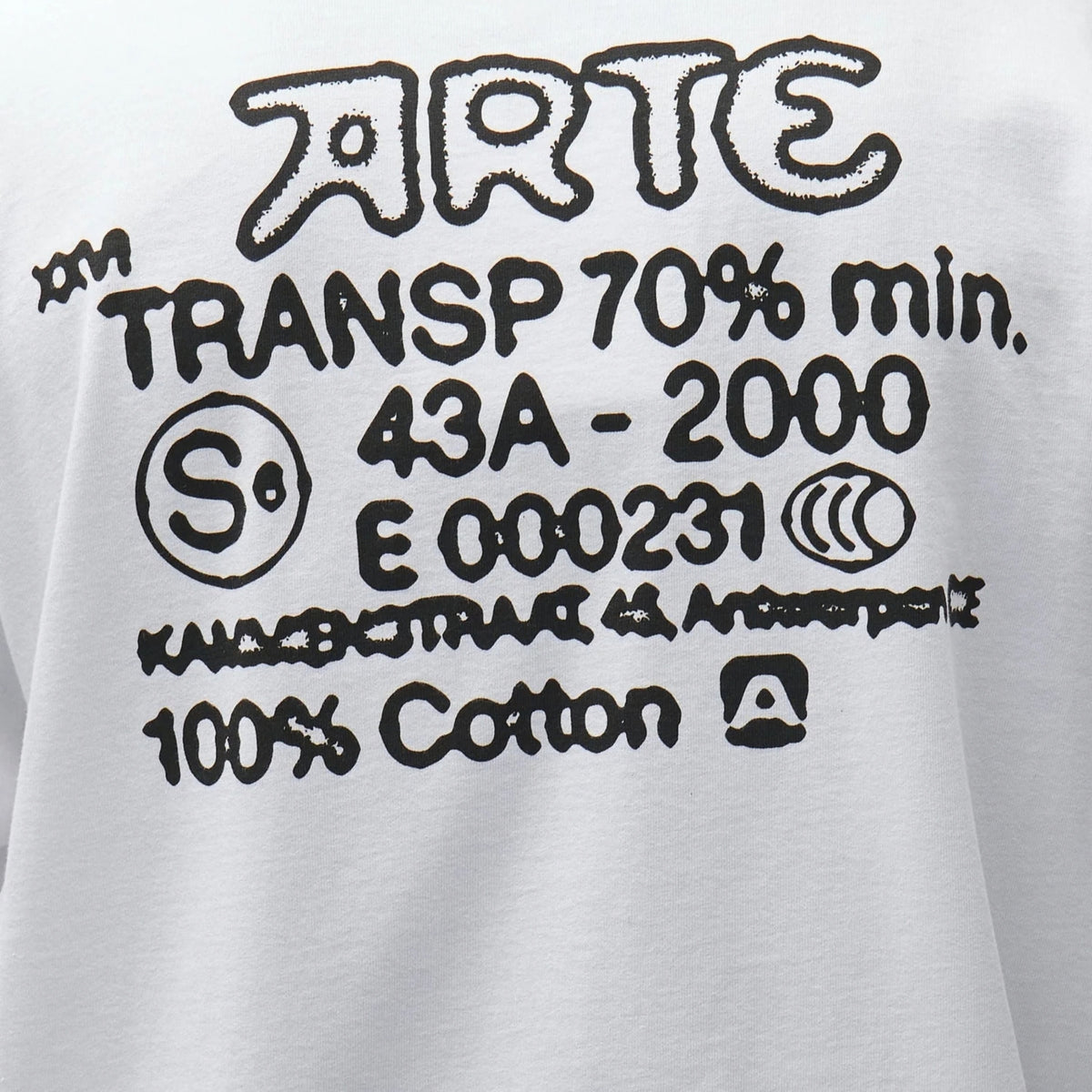 Maglietta Arte Serial Stamp Tee BIANCO