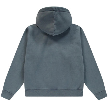 Felpa Arte Stencil Sunfade Zip Hoodie BLU NAVY
