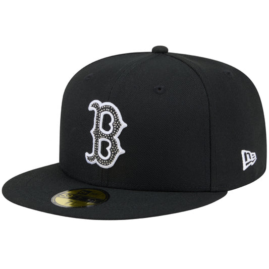 Cappello New Era 59Fifty Rhinestone Badge BOSRED NERO