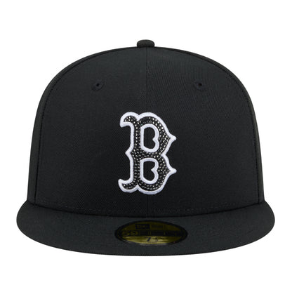 Cappello New Era 59Fifty Rhinestone Badge BOSRED NERO