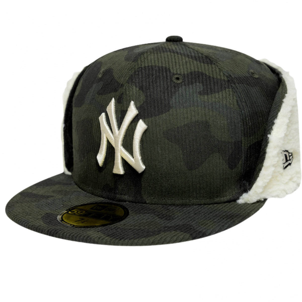 Cappello New Era 59Fifty Cord Down Flap NY UNICO