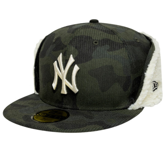Cappello New Era 59Fifty Cord Down Flap NY UNICO