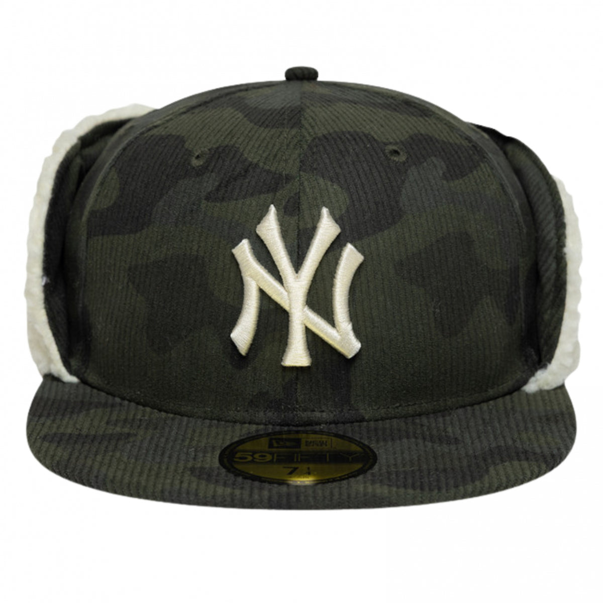 Cappello New Era 59Fifty Cord Down Flap NY UNICO