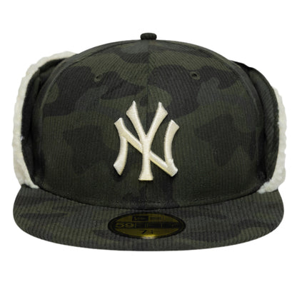 Cappello New Era 59Fifty Cord Down Flap NY UNICO