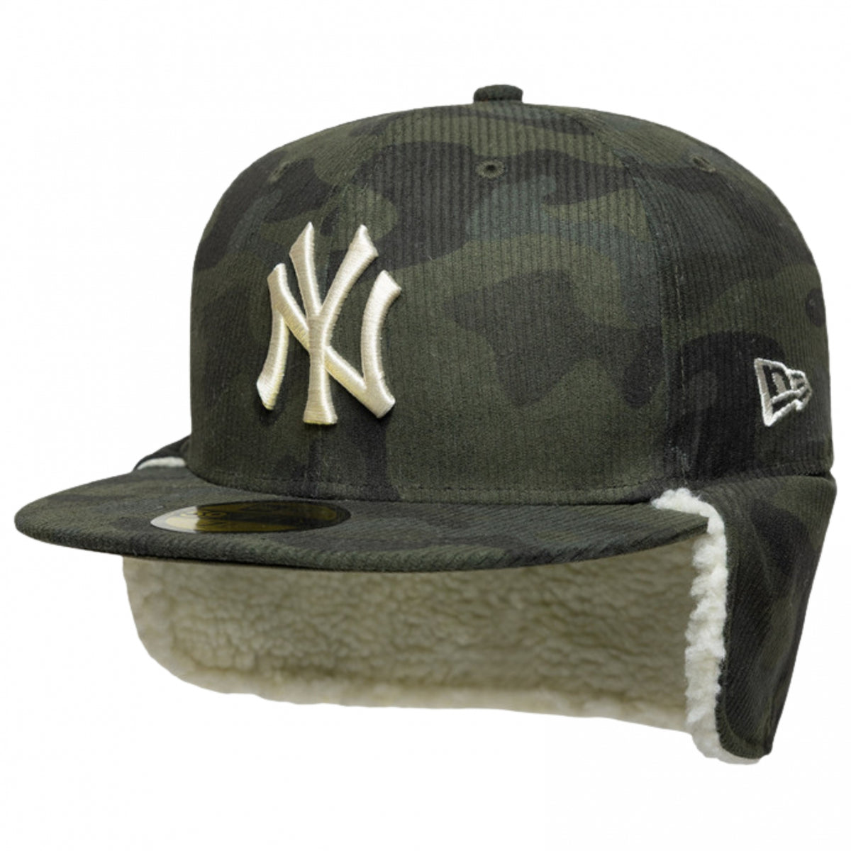Cappello New Era 59Fifty Cord Down Flap NY UNICO