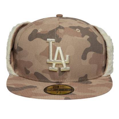 Cappello New Era 59Fifty Cord Down Flap LA UNICO