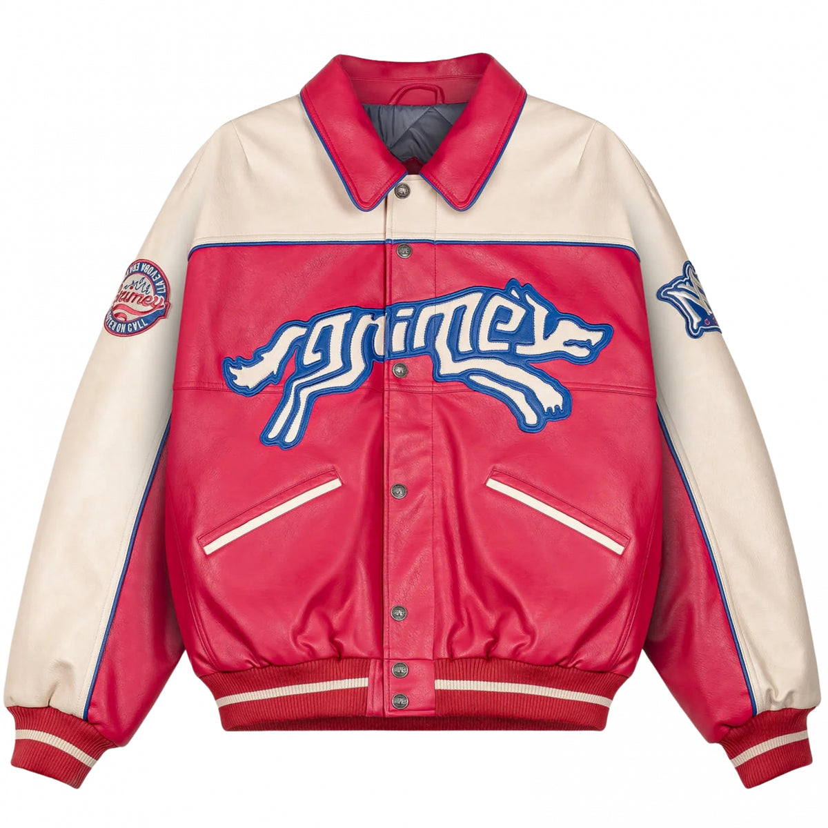 Grimey Wild One Washed PU Leather Jacket