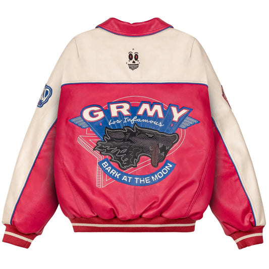Grimey Wild One Washed PU Leather Jacket