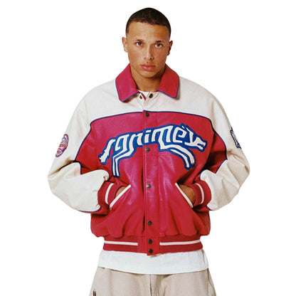 Grimey Wild One Washed PU Leather Jacket