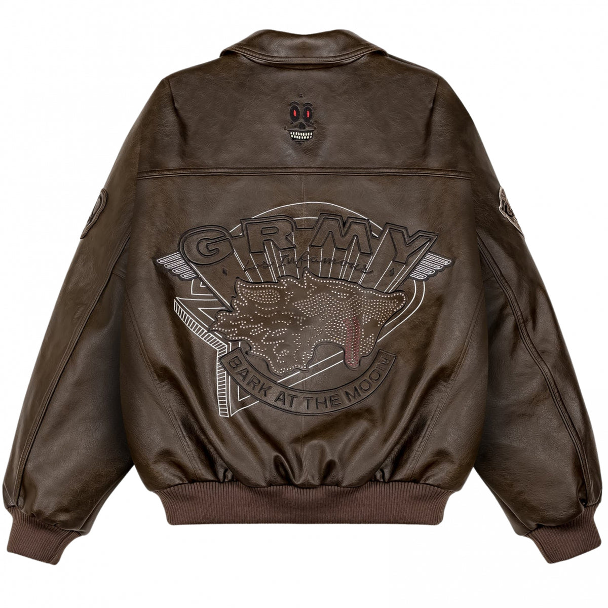Grimey Wild One Washed PU Leather Jacket