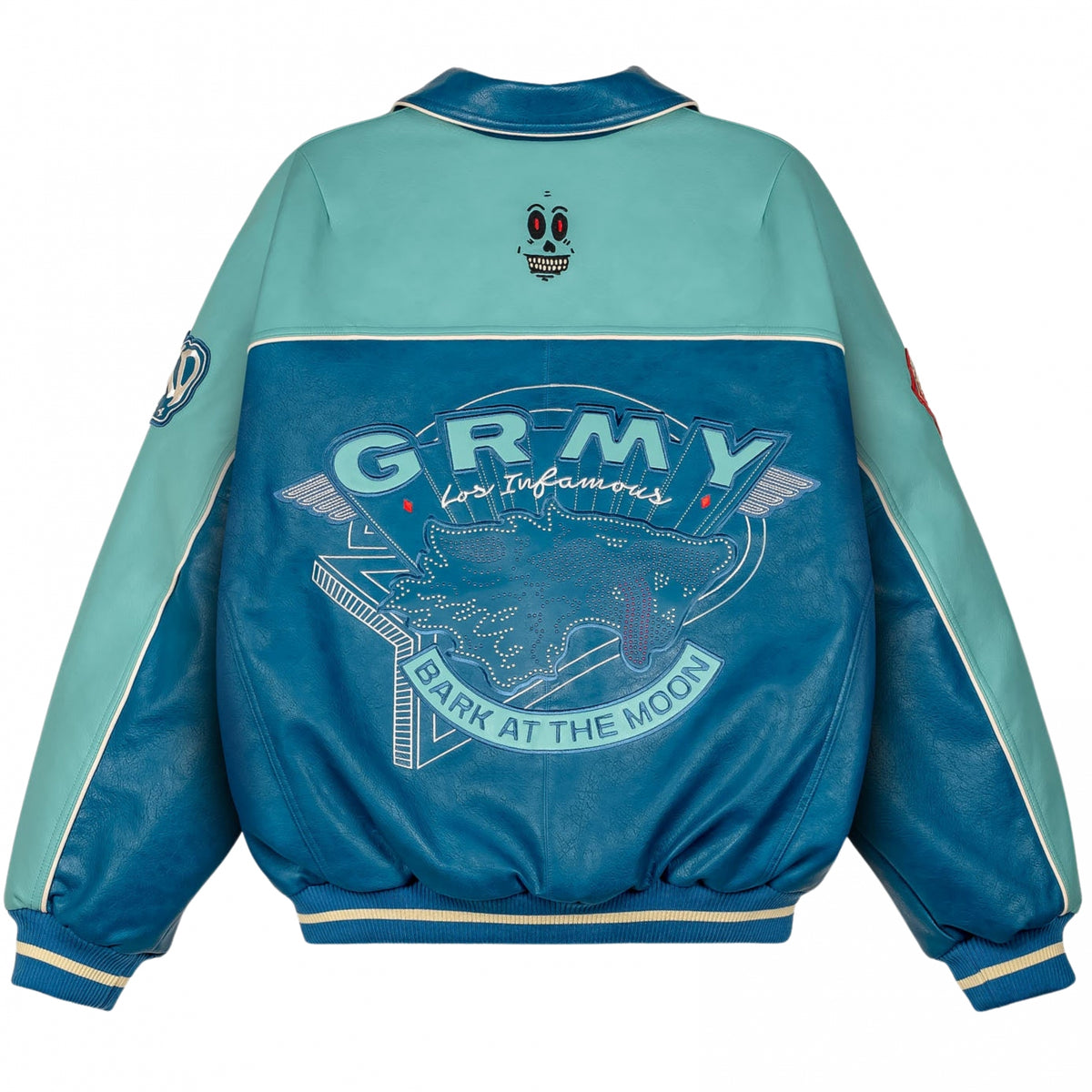 Grimey Wild One Washed PU Leather Jacket