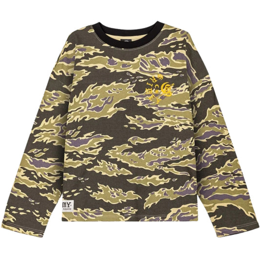 T-Shirt Grimey Odd Cutlass Camo Waffle Long Sleeve Tee