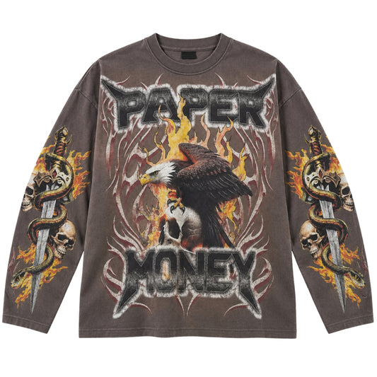Maglietta Paper Money Soar Long Sleeve Tee