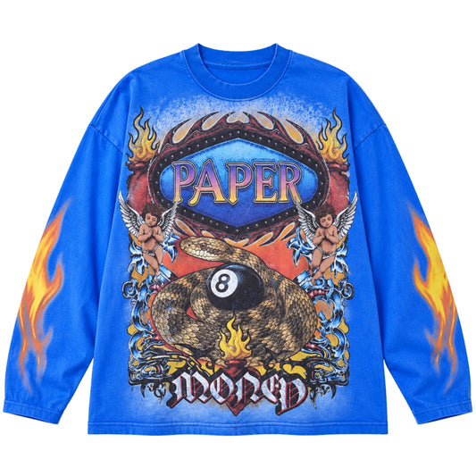 Maglietta Paper Money Cold Blood Long Sleeve Tee