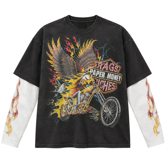 Maglietta Paper Money Eagle Ride Layered Therma