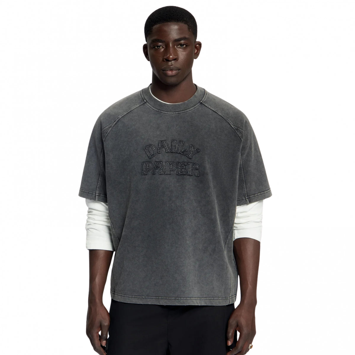 T-shirt DailyPaper Raglan Stacked Dias Washed J