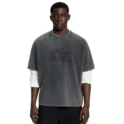 T-shirt DailyPaper Raglan Stacked Dias Washed J