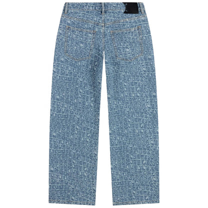 Pantalone DailyPaper Croc Jacquard Oversized Jeans
