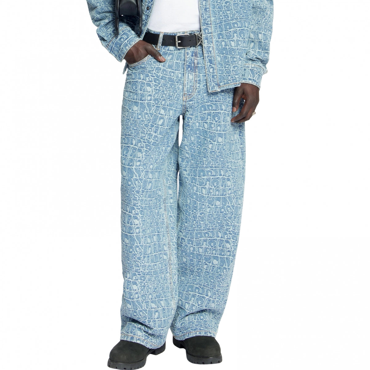 Pantalone DailyPaper Croc Jacquard Oversized Jeans