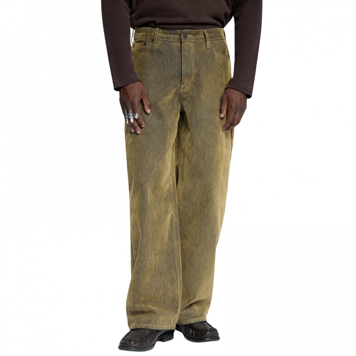 Pantalone DailyPaper Velvet Shield Oversized Jeans