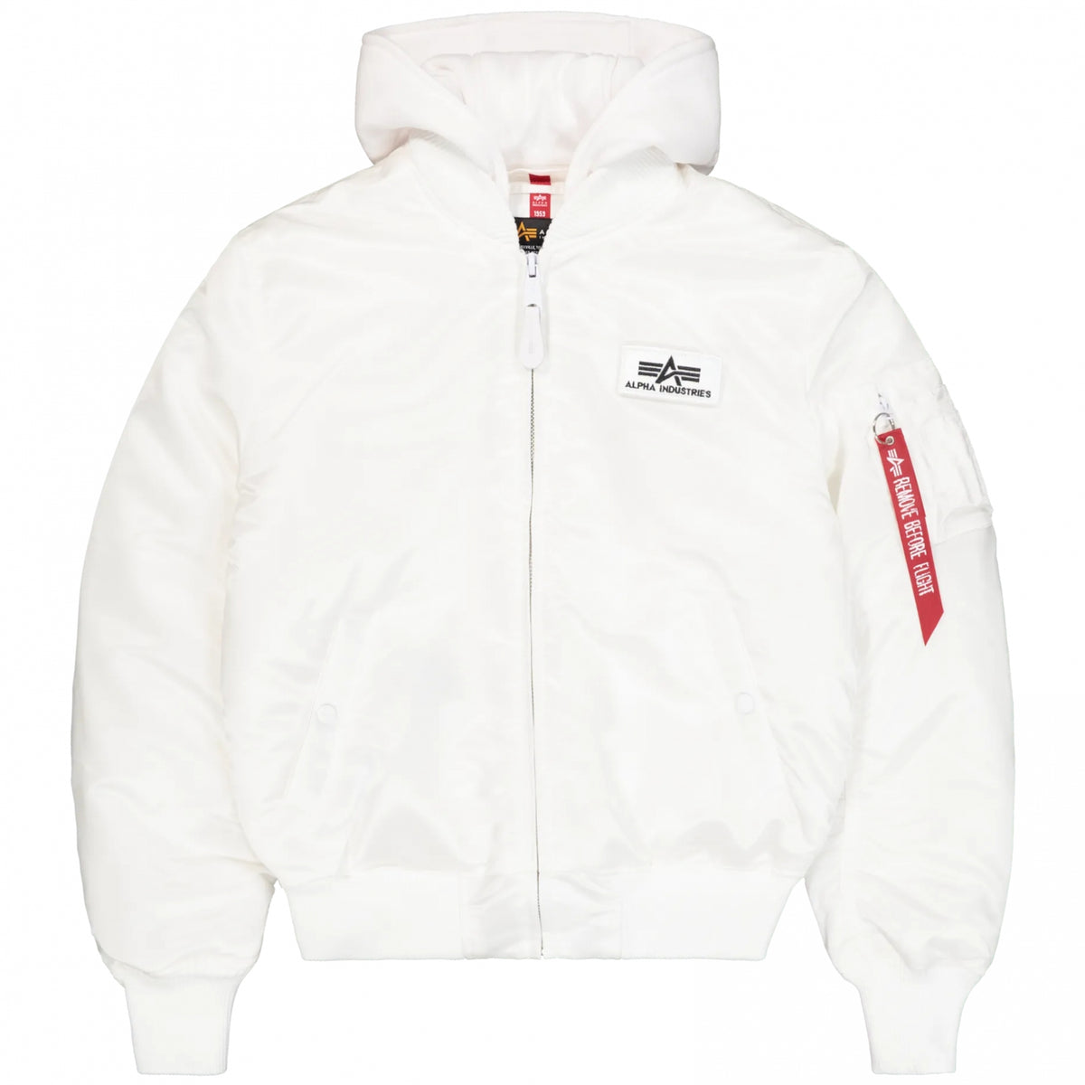 Giubbino Alpha Industries MA-1 Zip Hood Backprint