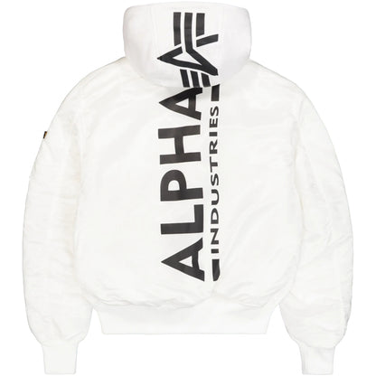 Giubbino Alpha Industries MA-1 Zip Hood Backprint