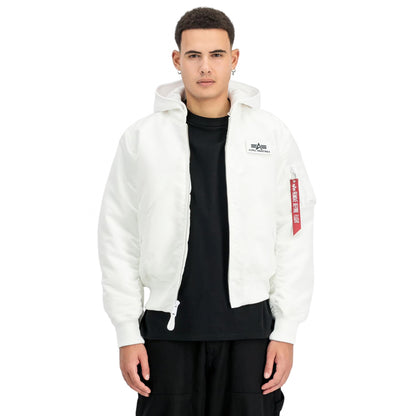 Giubbino Alpha Industries MA-1 Zip Hood Backprint
