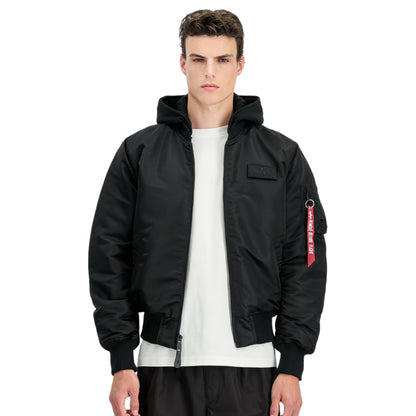 Giubbino Alpha Industries MA-1 Zip Hood Backprint