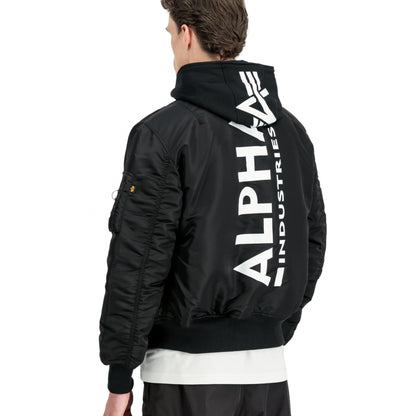 Giubbino Alpha Industries MA-1 Zip Hood Backprint