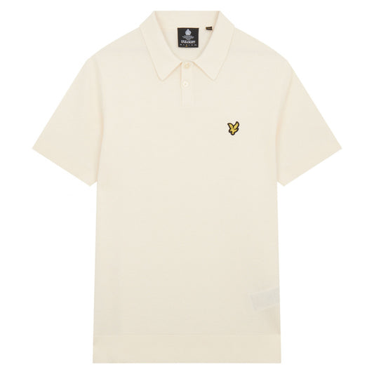 Textured Knitted Polo BIANCO