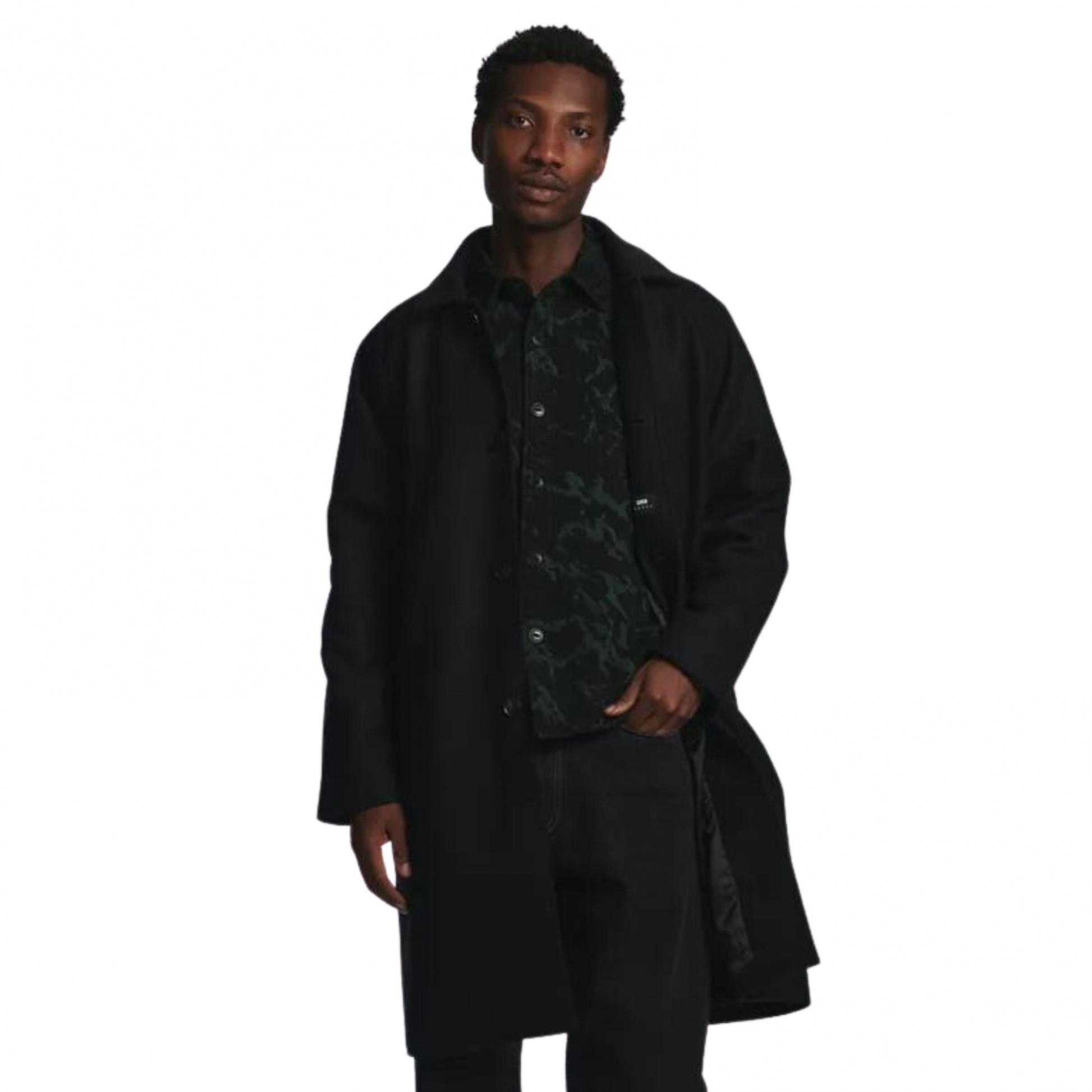Edwin Mac Wool Coat Jacket BLACK Black XS - Main Image