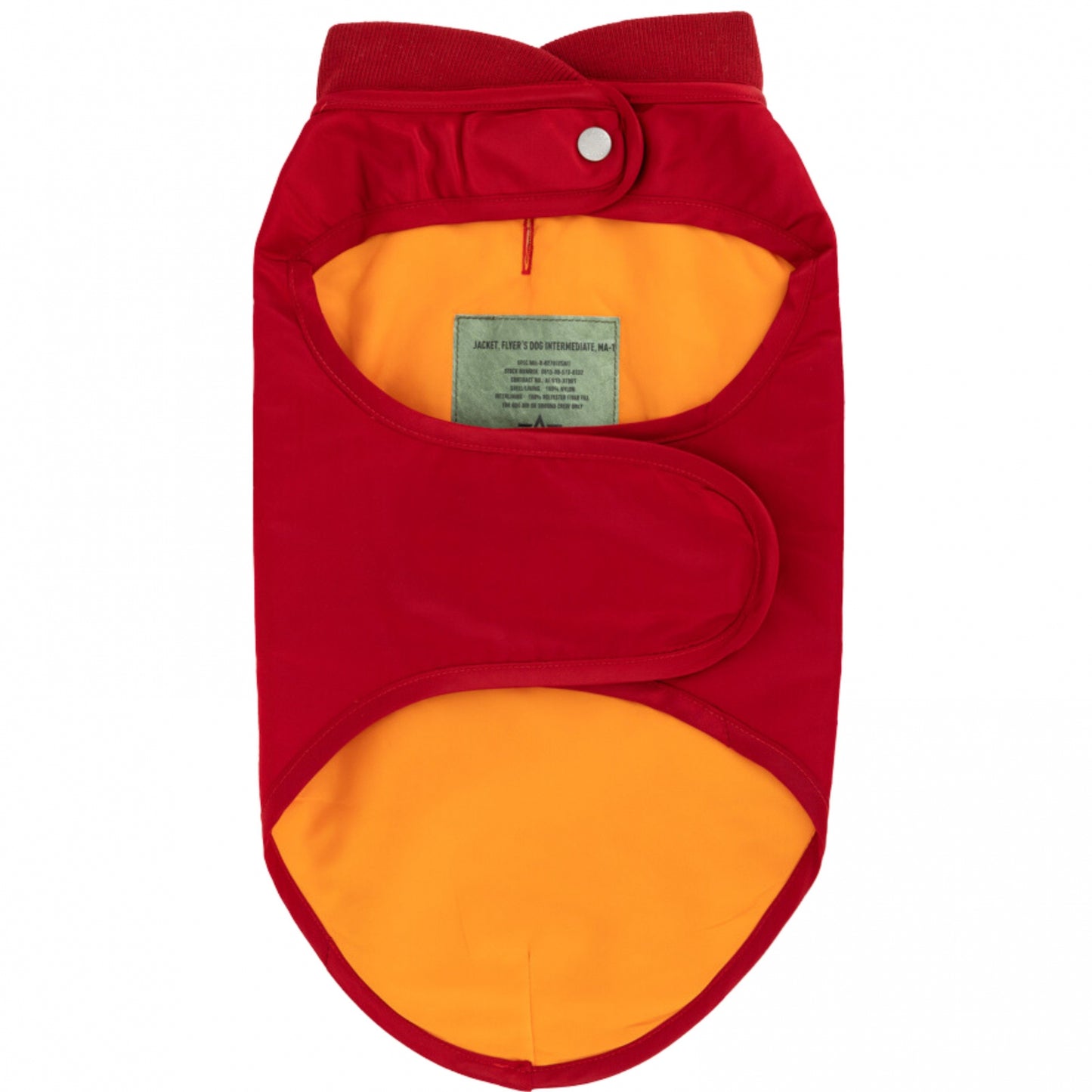 Pettorina ALpha MA-1 Dog Jacket Back Print